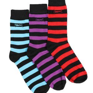 Le TIGRE Colored Black Stripe Crew Sock Mens 6-12